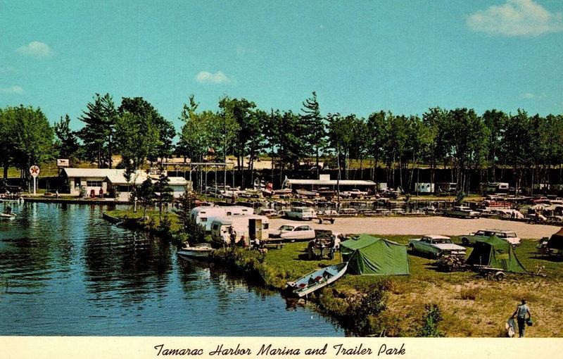 Tamarac Village (Tamarac Harbor and Trailer Park) - Vintage Postcard (newer photo)